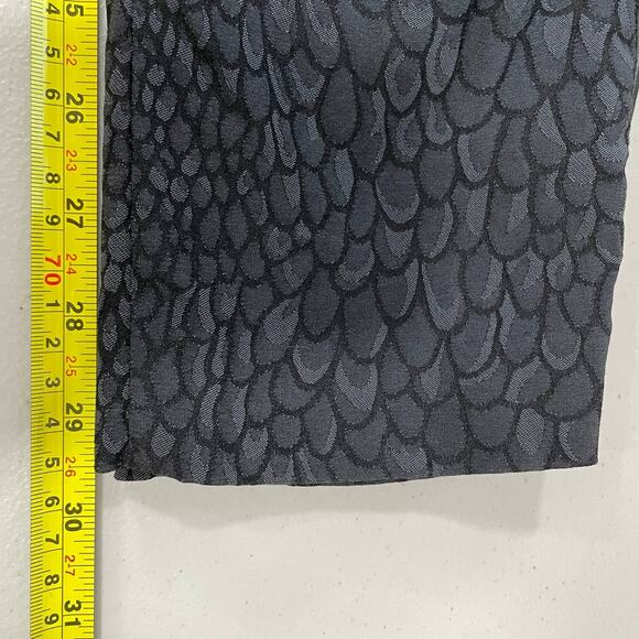 Lisette L Montreal Gray Print Black Trim Skinny Slim Leg Ankle Pants Trousers 2 - Picture 11 of 11